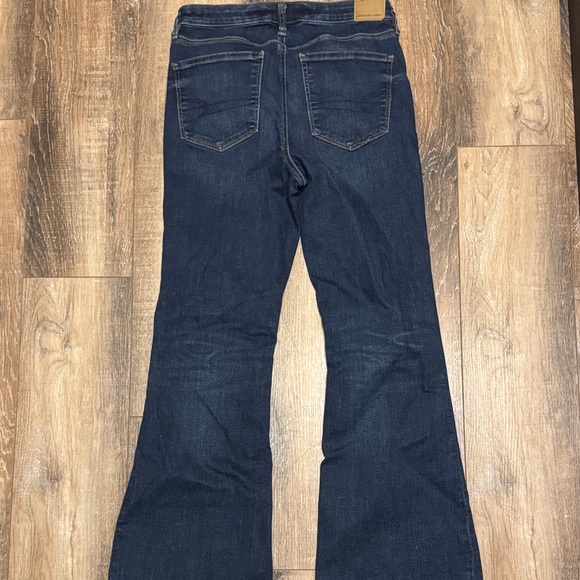 American Eagle Outfitters Dark Blue Flare Jeans - Picture 4 of 4